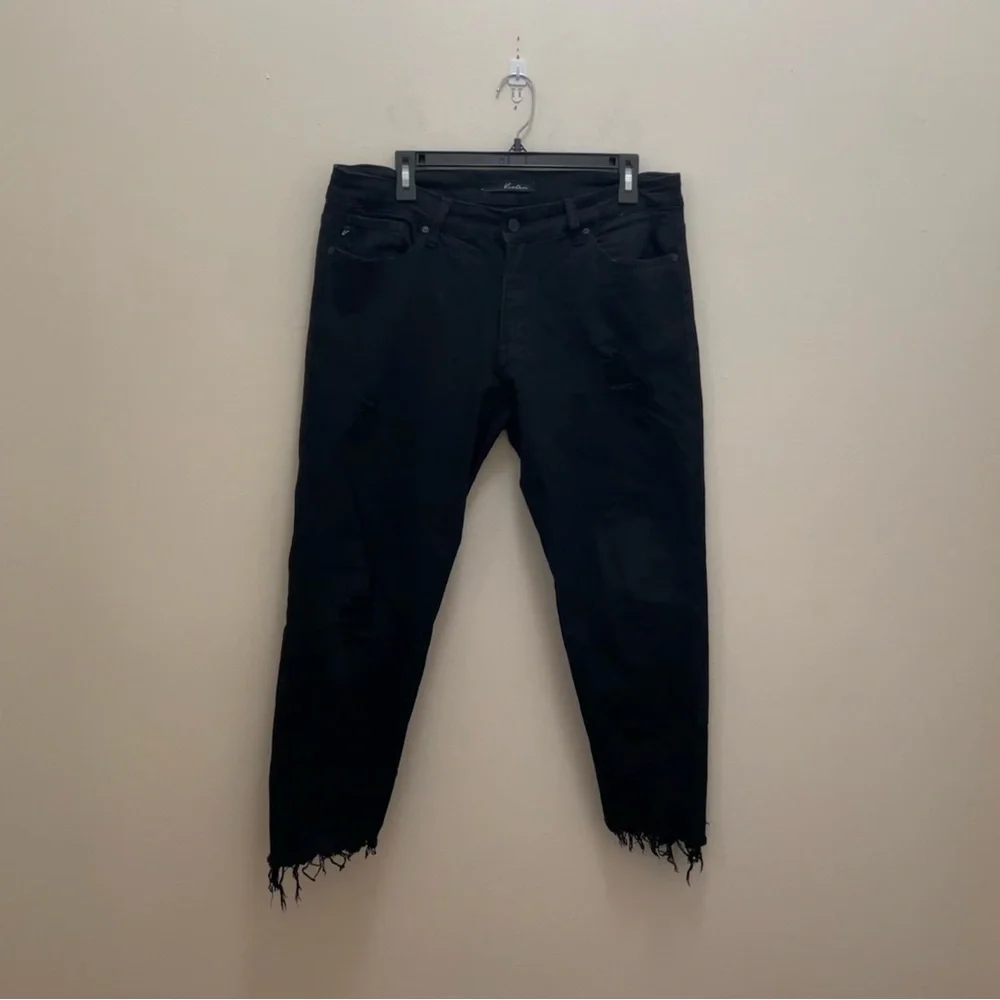 KanCan Black Distressed Brianna Mid Rise Ankle Skinny Jeans Size 30 - Picture 12 of 16